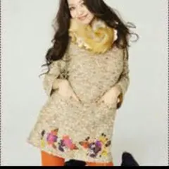 chesty チェスティ　ミックス ツイード フラワー 刺繍ワンピース 【新品】