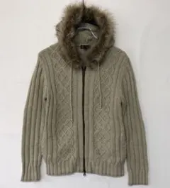 MICHEL KLEIN HOMME ネオお兄系 フードファー ニットパーカー