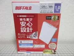 BUFFALO 1TB ポータブルハードディスク HD-PCG1.0U3-BWA