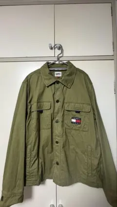 【美品】TOMMY JEANS オリーブジャケット Lサイズ