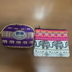 タイ製　ミニポーチ2点セット　小銭入れ