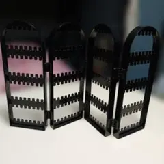 折りたたみ式 ピアススタンド ブラック アクセサリー収納