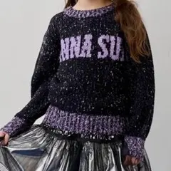 【ANNASUImini】メランジロゴニット145-155【美品】