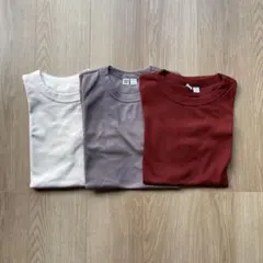 ユニクロ　UNIQLO クルーネックT 3色セット　Lサイズ