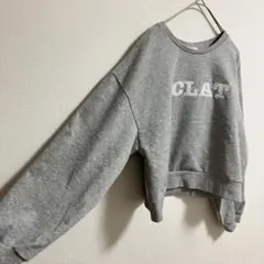 earth music&ecology 英字ロゴ レース スウェット グレー