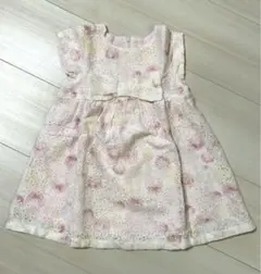 Biquette Club ピンク色花柄レースワンピース 90㎝