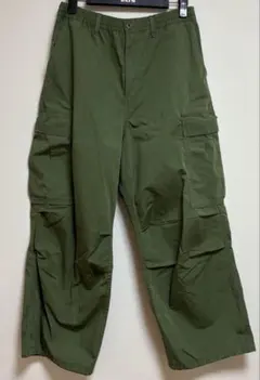 GU スーパーワイドカーゴパンツ M オリーブ