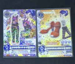 アイカツ！　2014年1弾　レア　ジャンピンオーバオールコーデ　2枚セット