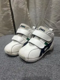 ASICS スクスクキッズシューズ ホワイト/ネイビー