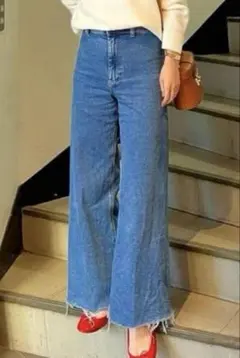 ZARA ザラ マリンストレートデニム　ワイドパンツ　40