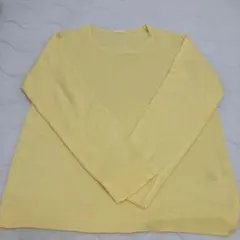 GUイエロー 長袖ニット Lサイズ
