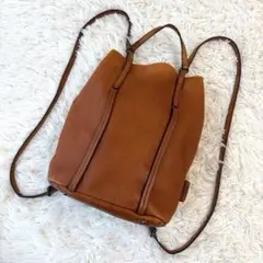 Dakota ダコタ 2WAY レザー リュック ショルダーバッグ 茶のサムネイル
