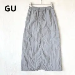 ジーユー／ナイロンスカート S カーゴ ロング丈 スリット ウエストゴム 夏のサムネイル
