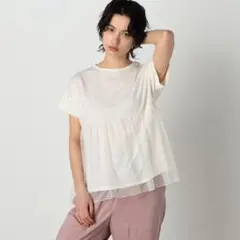 【新品・B品】COMME CA ISM チュール ペプラムトップス