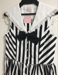 シャーリーテンプル ストライプ セーラー ワンピース 160cm 美品のサムネイル