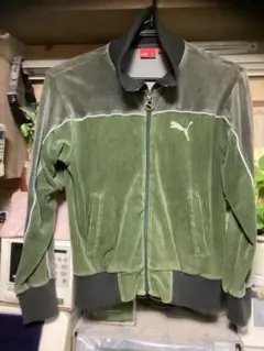 PUMA コーデュロイジャージ Sサイズ オリーブグリーン