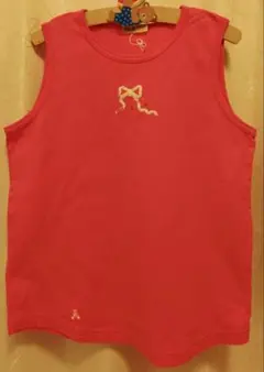 familiar リボン刺繍のタンクトップ 160cm