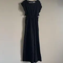 ZARA kids ドット柄シャーリングオールインワン