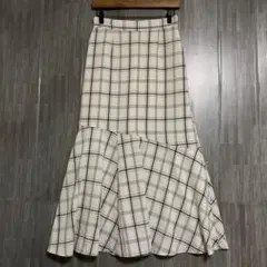 グローブ　チェック ティアード マーメイドスカート　【美品】　M