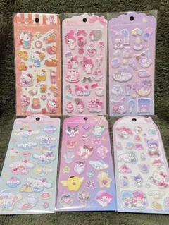 【コンプリート全6種】サンリオ ジュエルマシュマロステッカーズ シールセット