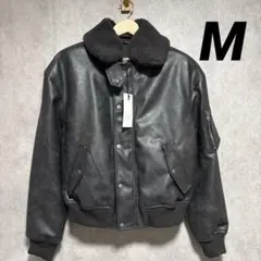 ZARA フェイクレザー デタッチャブルネックジャケット M ブラウン 新品