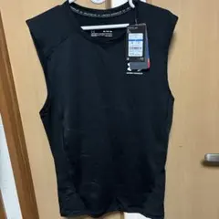 【試着のみ】UNDER ARMOUR ブラックタンクトップコンプレッションXL