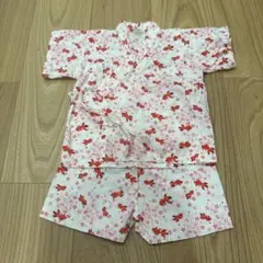 甚平 金魚と桜柄 90cm