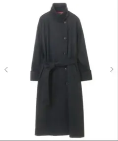 クリーニング済 Soffittoカシミヤコート 圧縮メルトンスタンドカラーコート