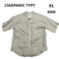 CIAOPANIC TYPY ウォッシャブルリネン バンドカラーシャツ XL