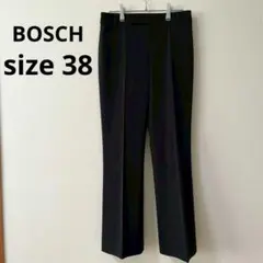 【ボッシュ】テーパードパンツ サイズ38 黒 日本製 センタープレス 春夏秋冬
