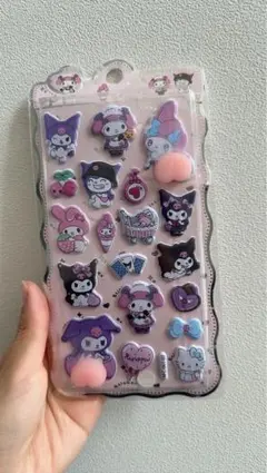 クロミマイメロディ お尻シール ・ぷくぷくシールステッカ一立体