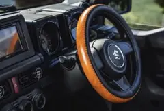 みゃー様専用 ジムニー　レトロステアリングカバー新品　ダークブラウン