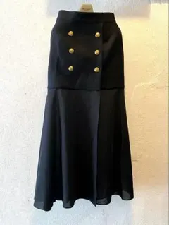 THE RERACS ザ リラクス フロントボタンスカートAラインロングスカート