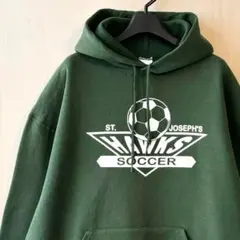 00s古着　ラッセルアスレチック　スウェットパーカー　両面プリント