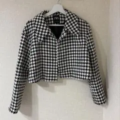 ZARA 千鳥柄 クロップドジャケット XSサイズ