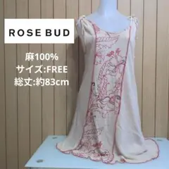 ROSE BAD 花柄プリント リネン ノースリーブ チュニック 麻のサムネイル
