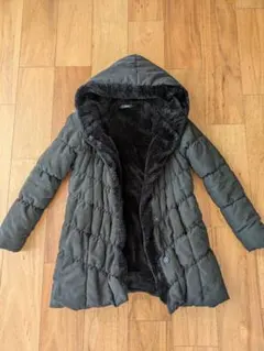 デュラス　アウター　黒　ボア　もこもこ　フード　フリーサイズ