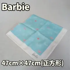 バービー ハンカチ 水色 ラメ リボン 総柄 かわいい 夏 ハート【イ650】のサムネイル