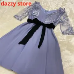 デイジーストア　キャバドレス　Aライン　花柄刺繍　谷間見せ　可愛い　セクシー