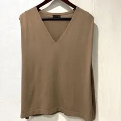 Aga ヤマダヤ　着痩せ　ノースリーブ　ニット　ジレ　サマー　48