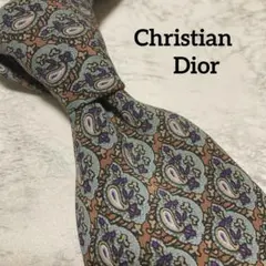 美品★クリスチャンディオール　レトロペイズリーネクタイ　シルク100%