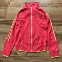 ★良品　adidas ジップアップ ジャージ　ジャケット　ランニング　S