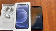 Apple iPhone 12 ブラック 本体 64G 充電ケーブル付き