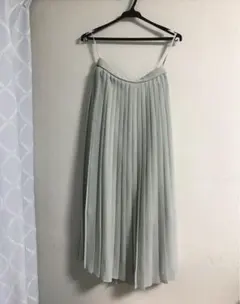 UNIQLO  シフォンプリーツロングスカート ミント  S
