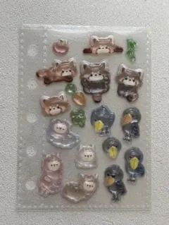 動物シリーズ　立体シール おすそ分け！固いタイプ