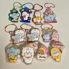 BT21 ラバーマスコット クッキーチャームコット キーホルダー 10種セットのサムネイル