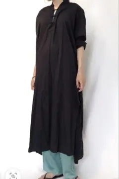 最終お値下げ】ヌキテパ ポプリンバルーンワンピース グリーン 2024SS