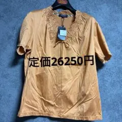 新品　バーバリーロンドン　素敵なホース刺繍カットソー「サイズ5・オレンジ」