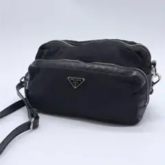 PRADA プラダ カメラバッグ ショルダーバッグ 三角ロゴ ナイロン 黒のサムネイル