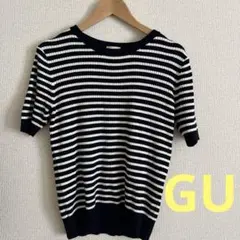 GU 半袖トップス　ストライプ